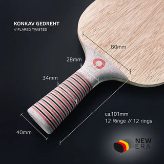 New Era Tischtennisschläger mit Spezialgriff konkav-gedreht von SOULSPIN