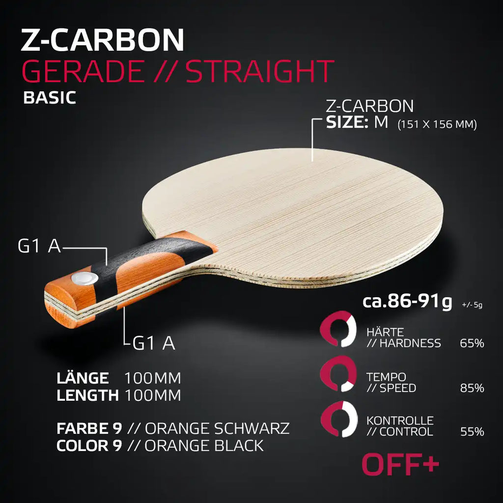 Z-CARBON professional table tennis racket with special carbon fiber ...